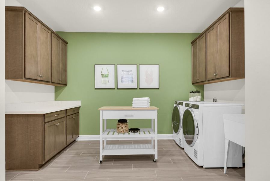 Furnished interior in a model home at Las Colinas in Milton (Image 26).