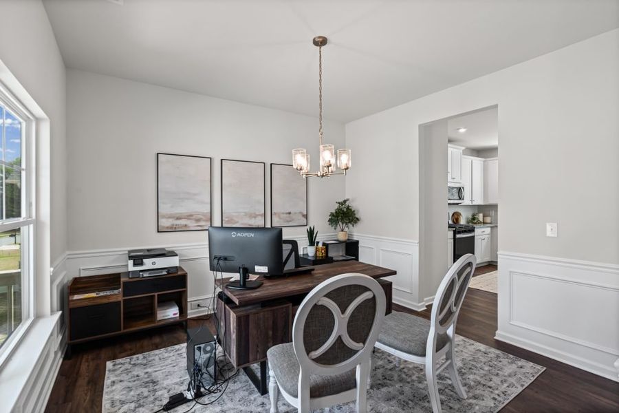Furnished interior in a model home at Carter Grove in Cartersville (Image 17).