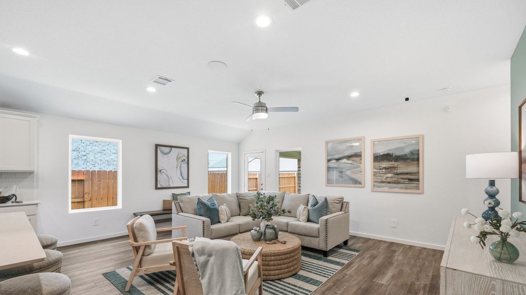 Furnished interior in a model home at Sunterra in Katy (Image 9).