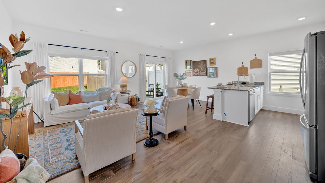 Furnished interior in a model home at Spring Lake Farms Townhomes in Knoxville (Image 11).
