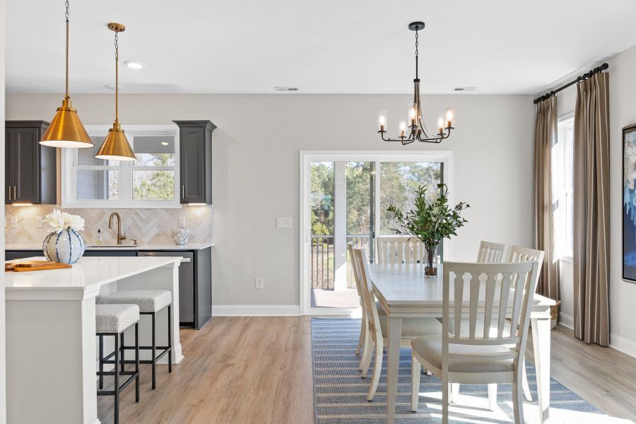 Furnished interior in a model home at Anchors Bend Townes in Wilmington (Image 24).