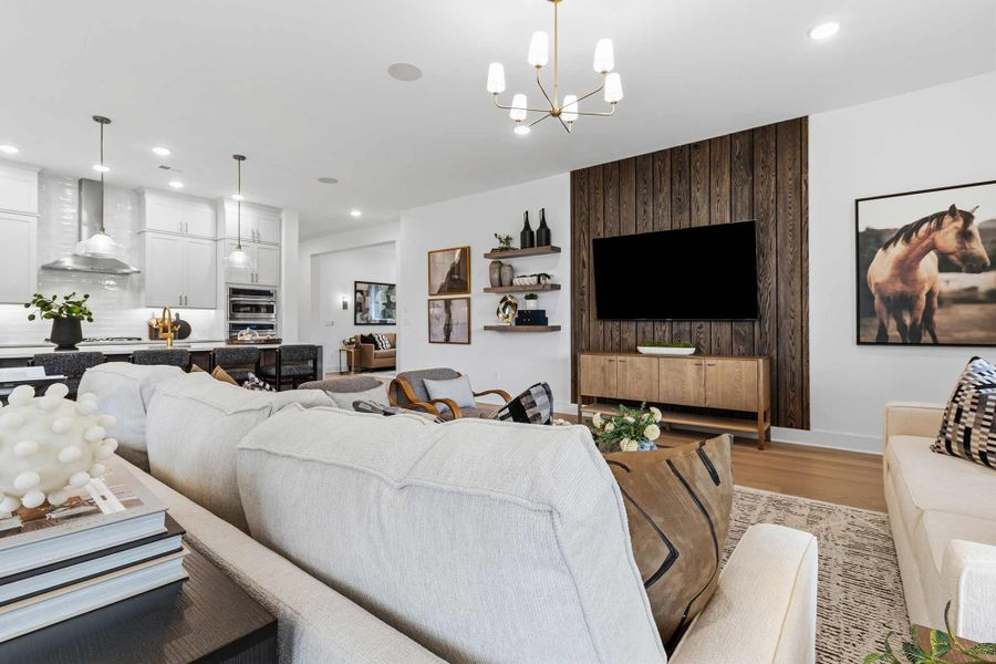 Furnished interior in a model home at Lanier Landing - Reserve Collection in Gainesville (Image 11).