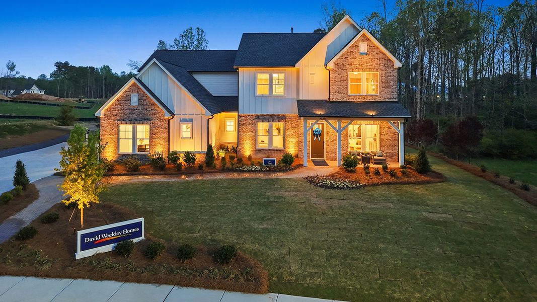 Front exterior of a home in the Meadow Brook Farms community, located in Cumming, GA (Image 4).