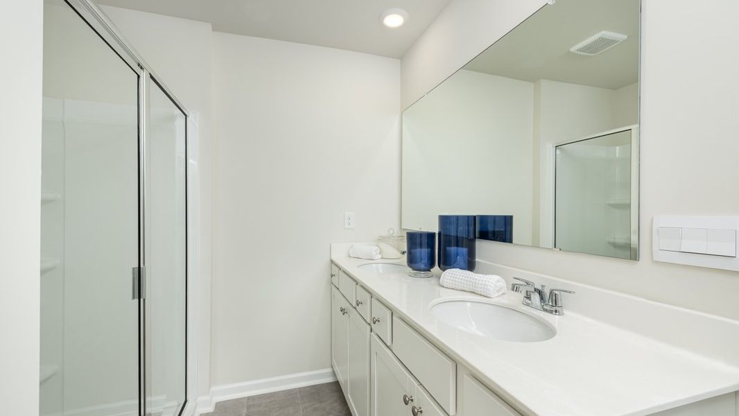 Furnished interior in a model home at Townes at Asbury in Atlanta (Image 15).