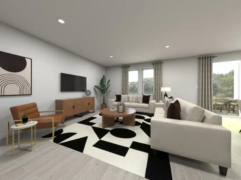 Furnished interior in a model home at Oaks at Lake Standish in Apopka (Image 23).