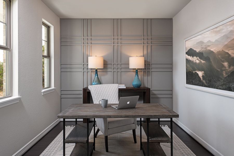 Furnished interior in a model home at Sunterra 50ft in Katy (Image 4).