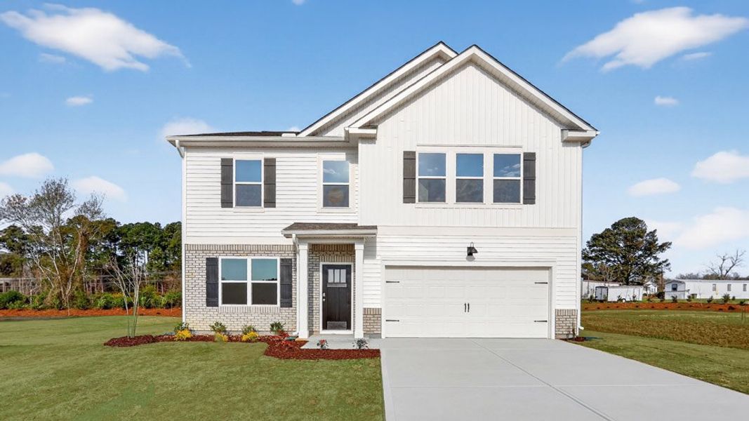 Front exterior of a home in the Cross Creek community, located in Spring Lake, NC (Image 2).