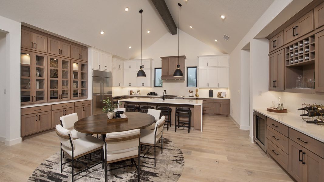 Furnished interior in a model home at The Preserve at Elm Creek 1 Acre in New Braunfels (Image 7).