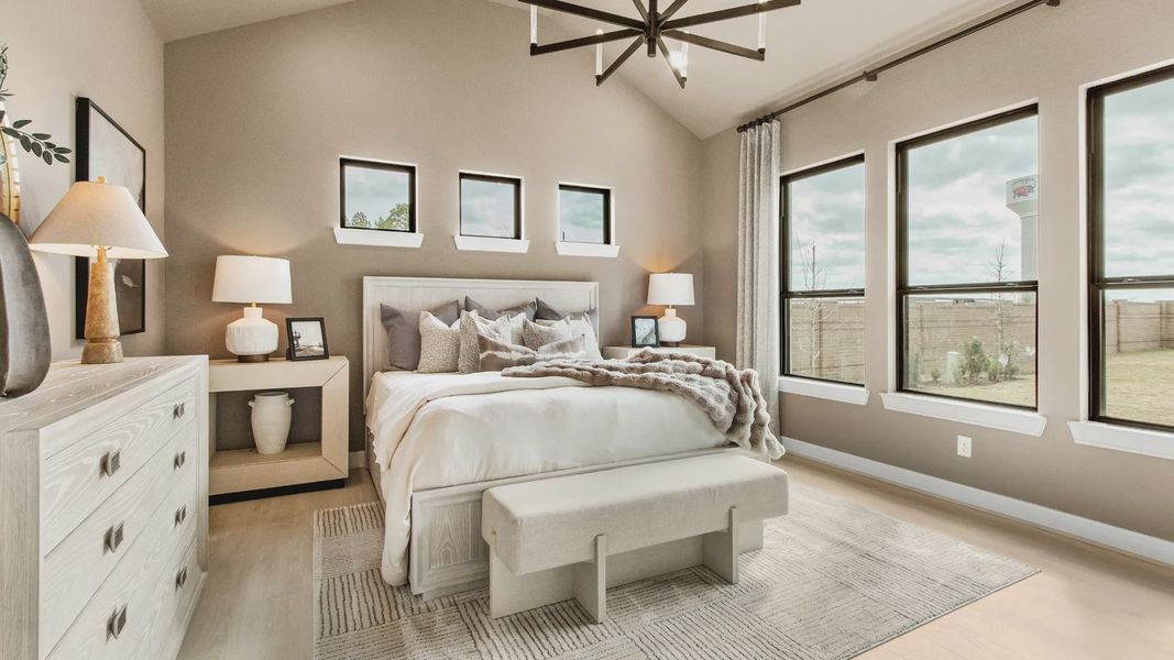 Furnished interior in a model home at Bridgeland Central in Cypress (Image 21).