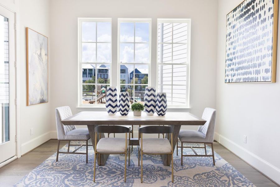 Furnished interior in a model home at Kolbe Farms in Houston (Image 9).