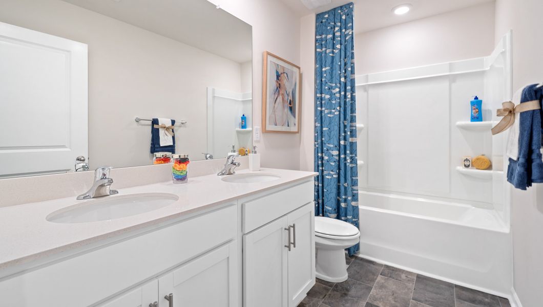 Furnished interior in a model home at Treemont Commons in Wellford (Image 16).