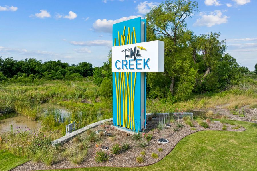 Entrance to the Ten Mile Creek community in Celina, TX, featuring signage and landscaping (Image 13).