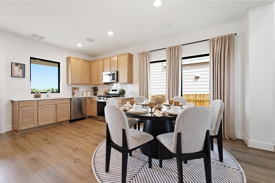 Furnished interior in a model home at Lone Oak in San Antonio (Image 18).