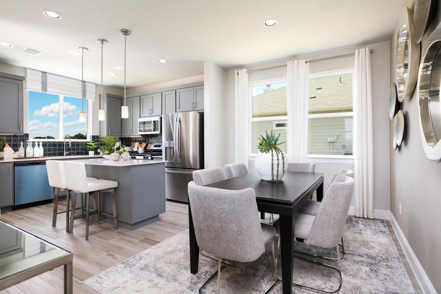 Furnished interior in a model home at Casetta Ranch in Kyle (Image 46).