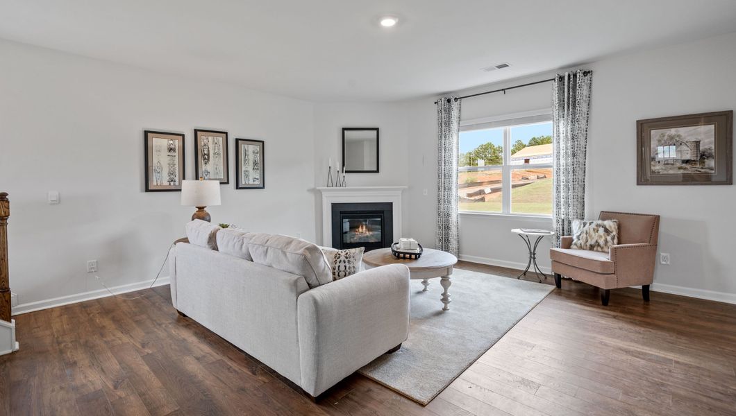 Furnished interior in a model home at Brookside Farms in Greer (Image 17).