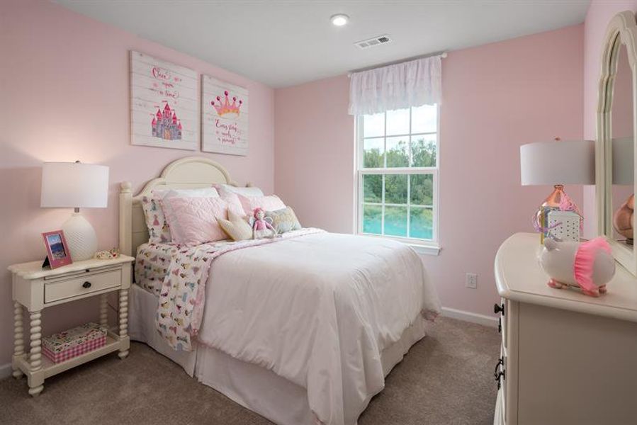 Kids get roomy bedrooms designed for spreading out, playing, and unwinding.