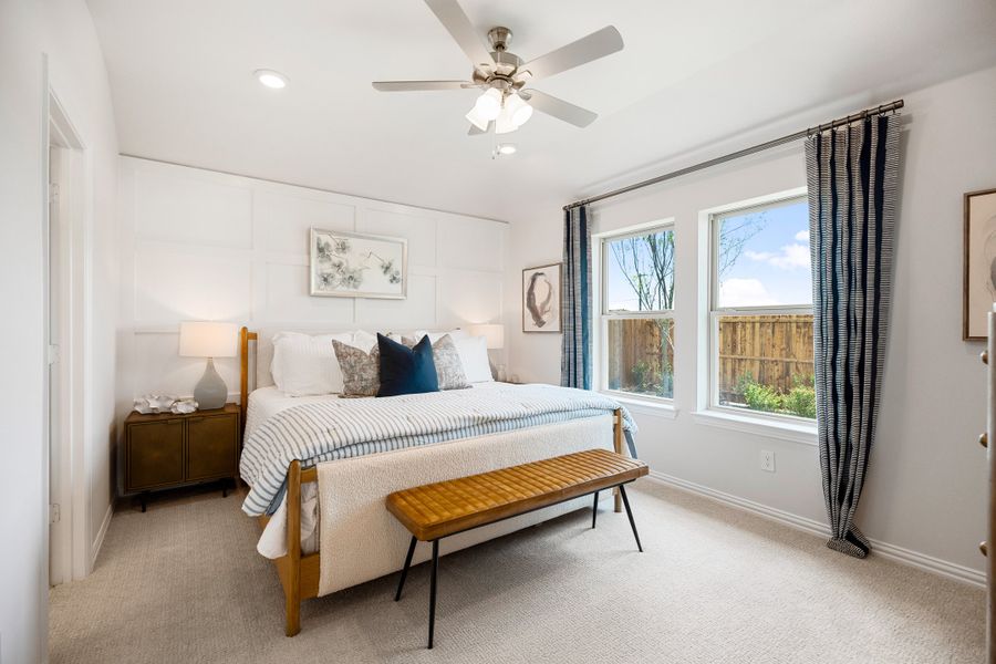 Furnished interior in a model home at Saratoga in Aubrey (Image 11).