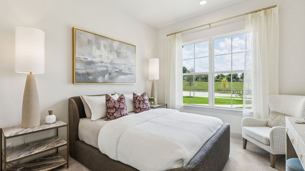 Furnished interior in a model home at The Heights at Uptown in Celina (Image 12).
