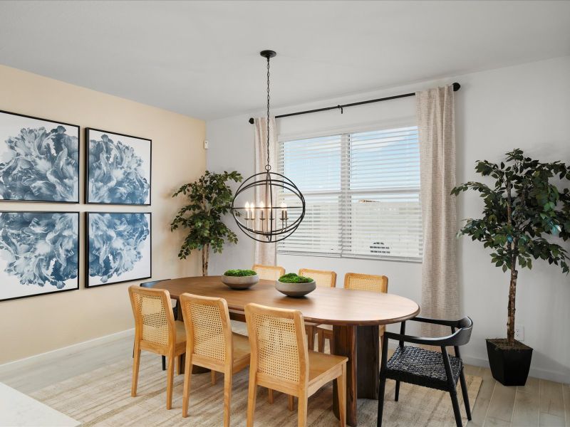 Furnished interior in a model home at Entrada Signature Series in Tolleson (Image 3). Furnished interior in a model home at Entrada Signature Series in Tolleson (Image 3).