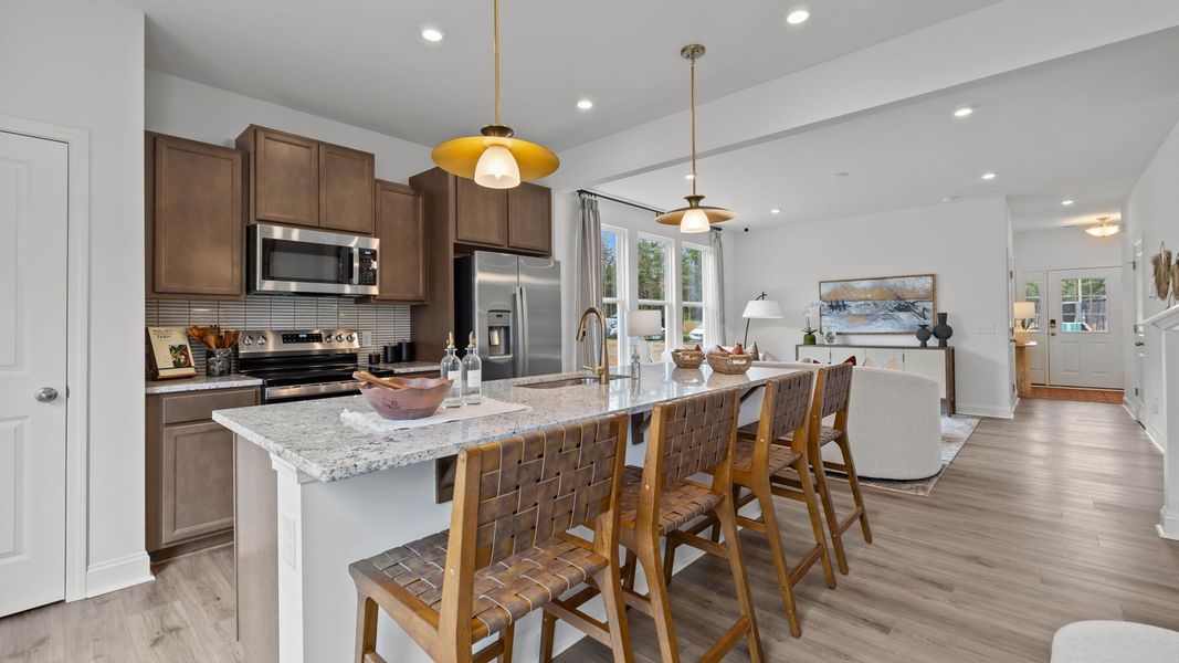 Furnished interior in a model home at Leigh Park in Charlotte (Image 13).