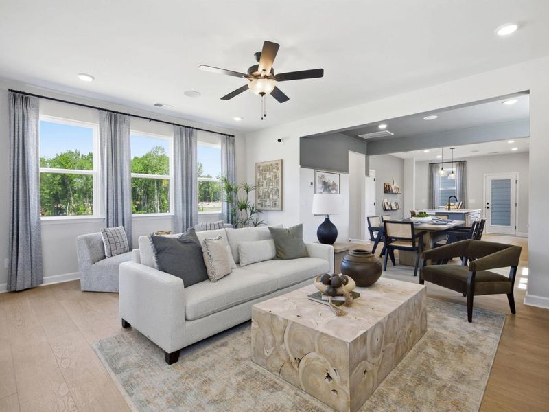 Furnished interior in a model home at Forestville Yard in Knightdale (Image 7). Furnished interior in a model home at Forestville Yard in Knightdale (Image 7).
