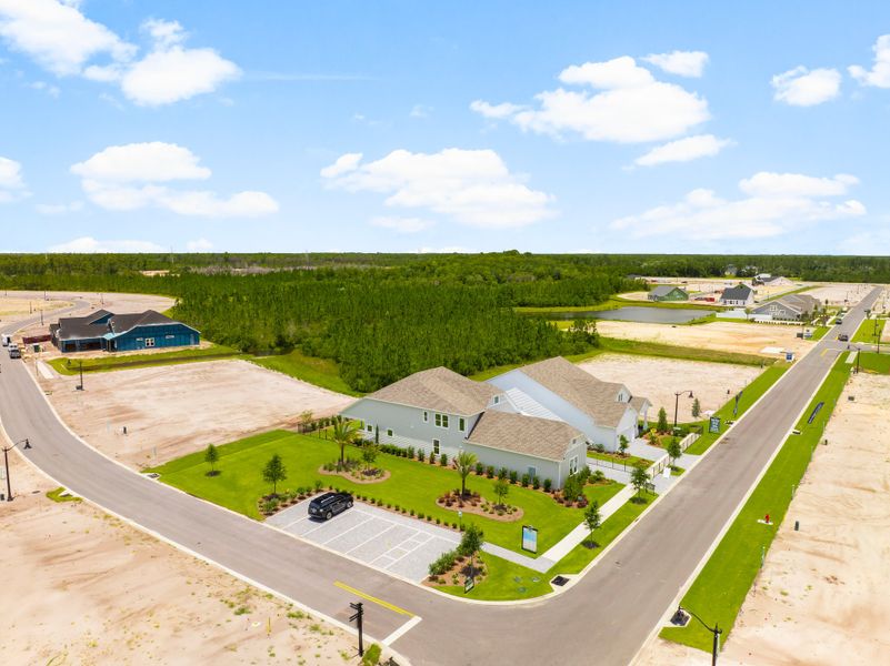 Aerial view of the Salt Grass at Ward Creek community in Panama City Beach, FL, showing layout and nearby surroundings (Image 20). Aerial view of the Salt Grass at Ward Creek community in Panama City Beach, FL, showing layout and nearby surroundings (Image 20).