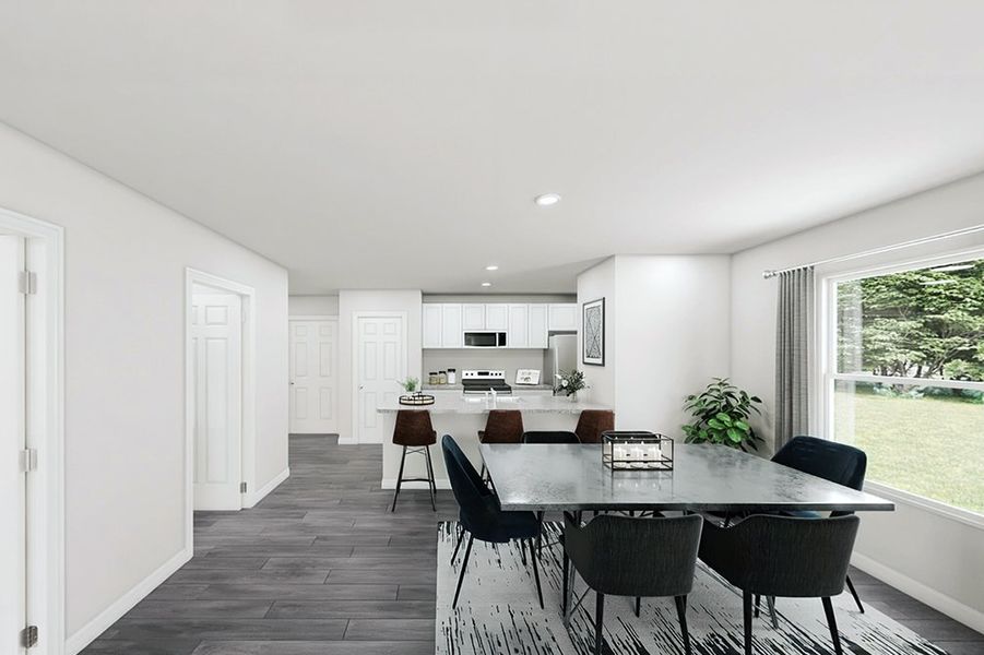 Furnished interior in a model home at The Quarry in Cuero (Image 3).