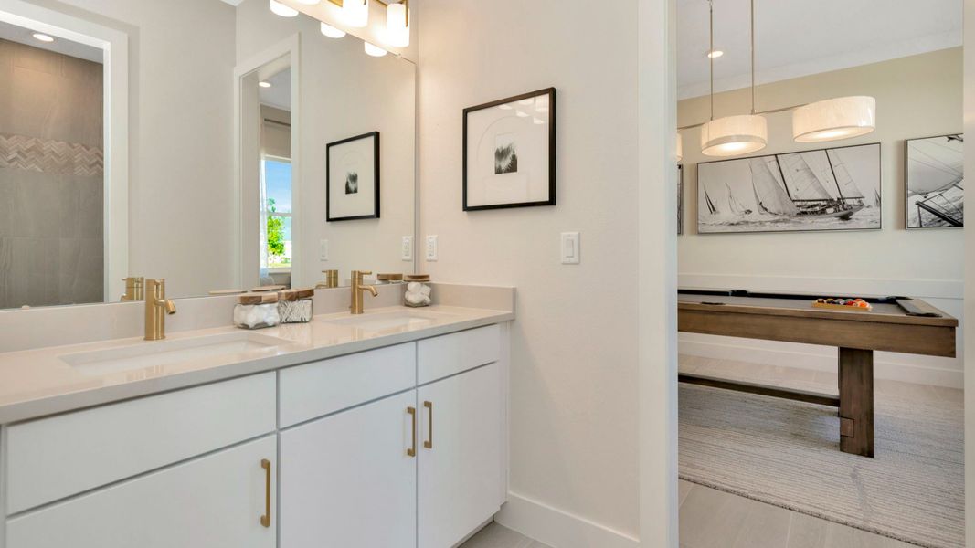 Furnished interior in a model home at Serengeti in Spring Hill (Image 9).