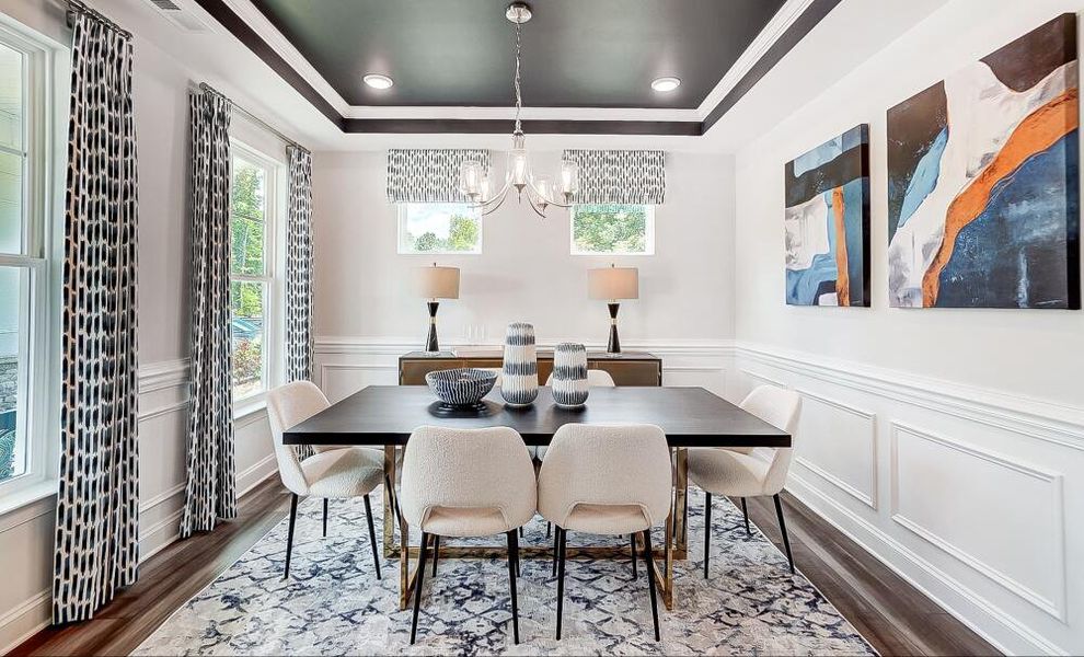 Furnished interior in a model home at Secrest Meadows in Monroe (Image 23).