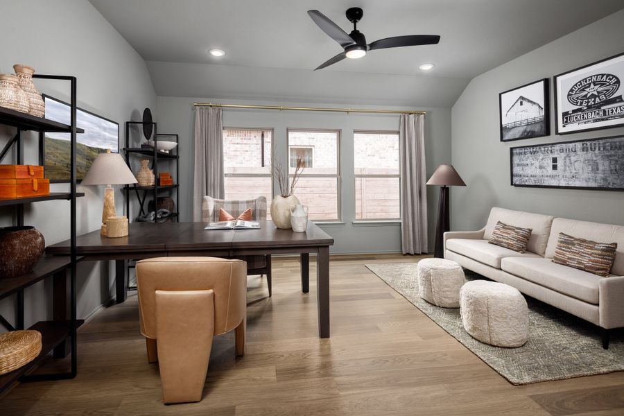 Furnished interior in a model home at Two Step Farm in Montgomery (Image 20).