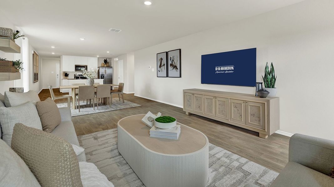 Furnished interior in a model home at Lantana in Lockhart (Image 13).