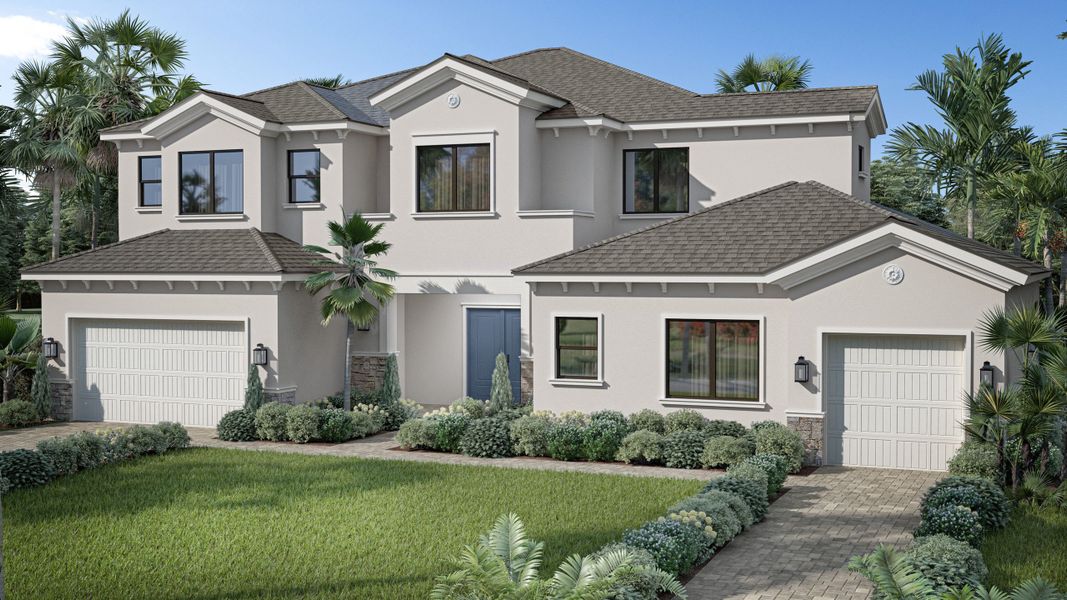 Front exterior of a home in the Heartwood community, located in Orlando, FL (Image 5).