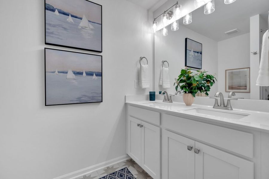 Furnished interior in a model home at Village Green in Adairsville (Image 25).