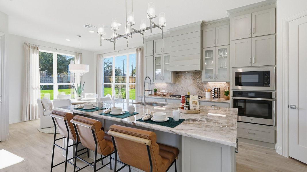 Furnished interior in a model home at Lakeshore Bluffs in Shady Shores (Image 18).