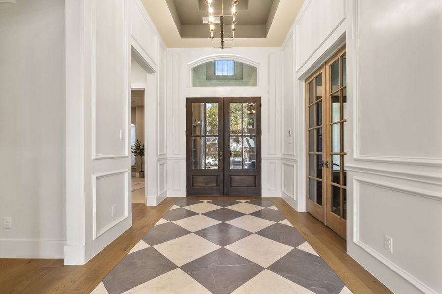 Furnished interior in a model home at Bluff Hollow in Plano (Image 9).