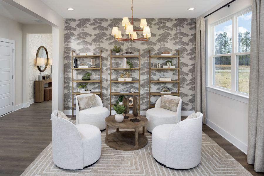 Furnished interior in a model home at Madison Park in Lillington (Image 6).