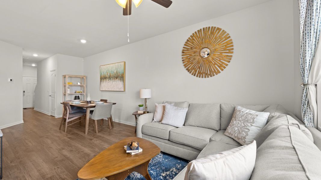Furnished interior in a model home at Laurel Park Townhomes in Hephzibah (Image 11).