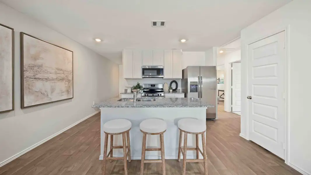 Furnished interior in a model home at Garver Heights in Houston (Image 6).