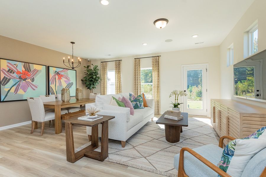 Furnished interior in a model home at Dawson Landing in Charlotte (Image 25).