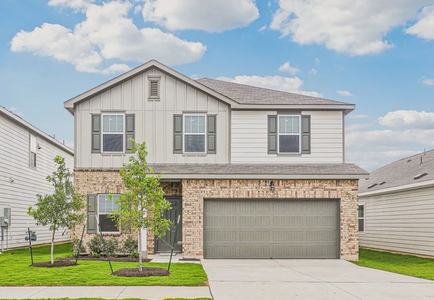 Front exterior of a home in the Rolling Glen community, located in Hutto, TX (Image 3).