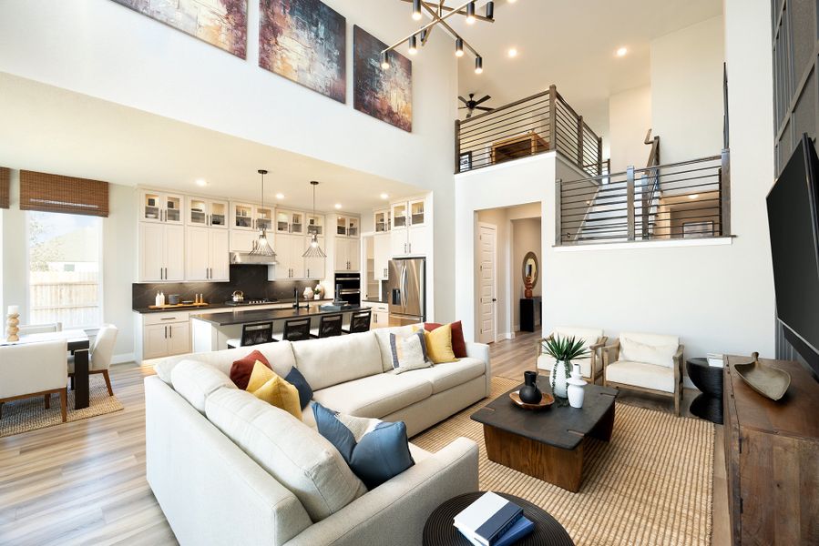 Furnished interior in a model home at Blackhawk in Pflugerville (Image 9). Furnished interior in a model home at Blackhawk in Pflugerville (Image 9).