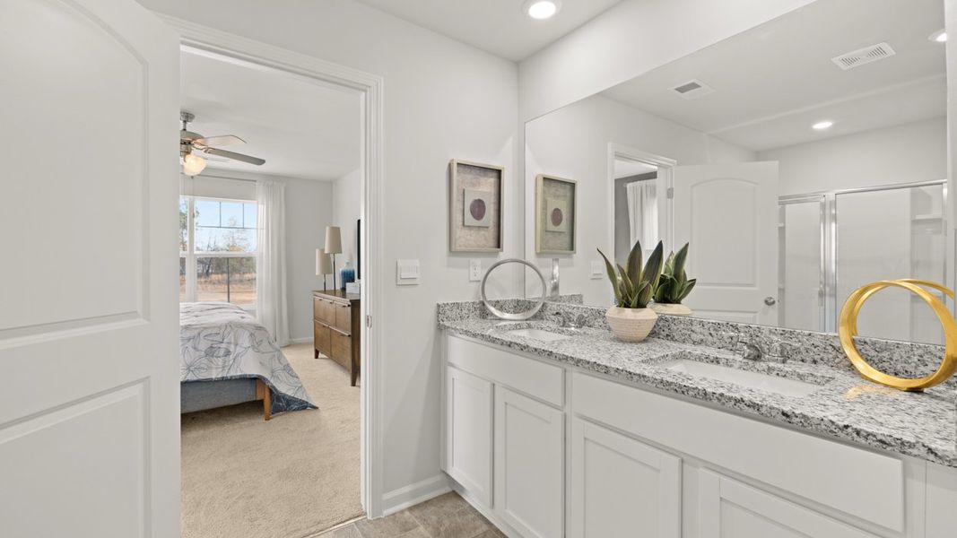 Furnished interior in a model home at Laurel Park Townhomes in Hephzibah (Image 18).