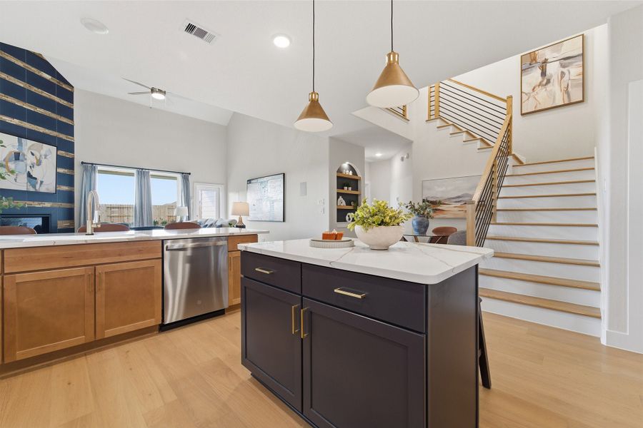 Furnished interior in a model home at Wildrye in Waller (Image 33).