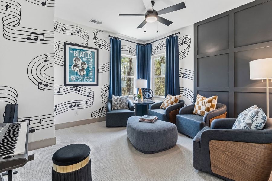 Furnished interior in a model home at Meadow Brook Farms in Cumming (Image 21).