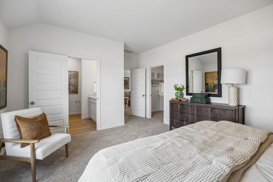 Furnished interior in a model home at Sofi Lakes in Katy (Image 17).