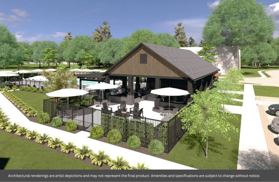 Planned Pool, Pavilion, Firepits and Grill Area