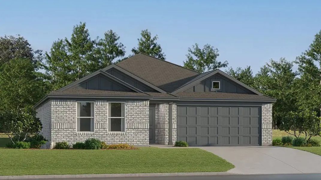 Front exterior of a home in the Rancho Canyon: Majors community, located in Haslet, TX (Image 17).