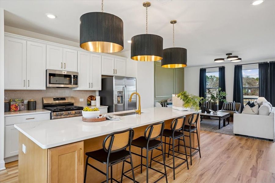 Furnished interior in a model home at Windhaven Crossing in Durham (Image 4).