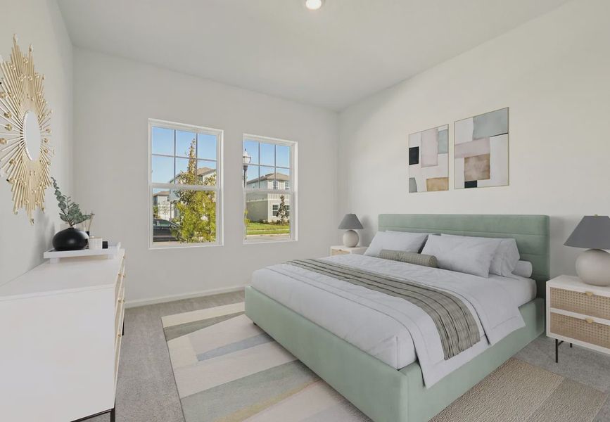 Furnished interior in a model home at Hawks Run in Kissimmee (Image 9).