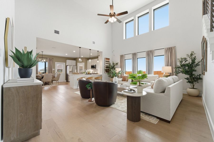 Furnished interior in a model home at Morgan Meadows in San Antonio (Image 23). Furnished interior in a model home at Morgan Meadows in San Antonio (Image 23).